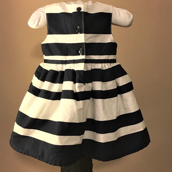 PRIMARK "Made with Love" Navy & White Dress   3-6M - Picture 7 of 12